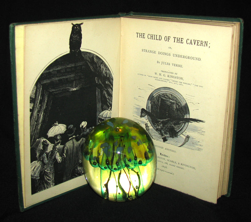 1878 Scarce Second Edition - Jules Verne Child of the Cavern Or Strange Doings Underground