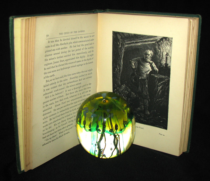 1878 Scarce Second Edition - Jules Verne Child of the Cavern Or Strange Doings Underground