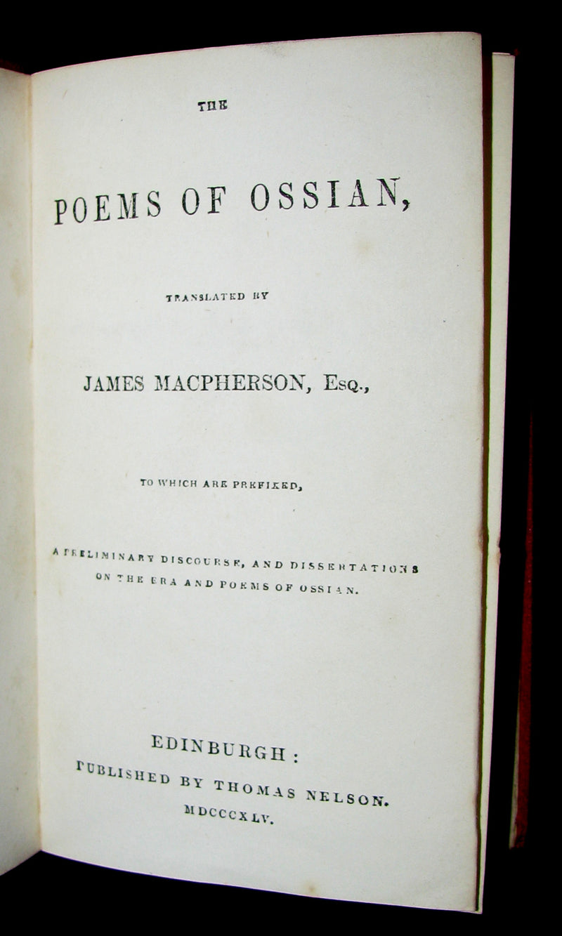 1845 Rare Book - The POEMS of OSSIAN by James Macpherson