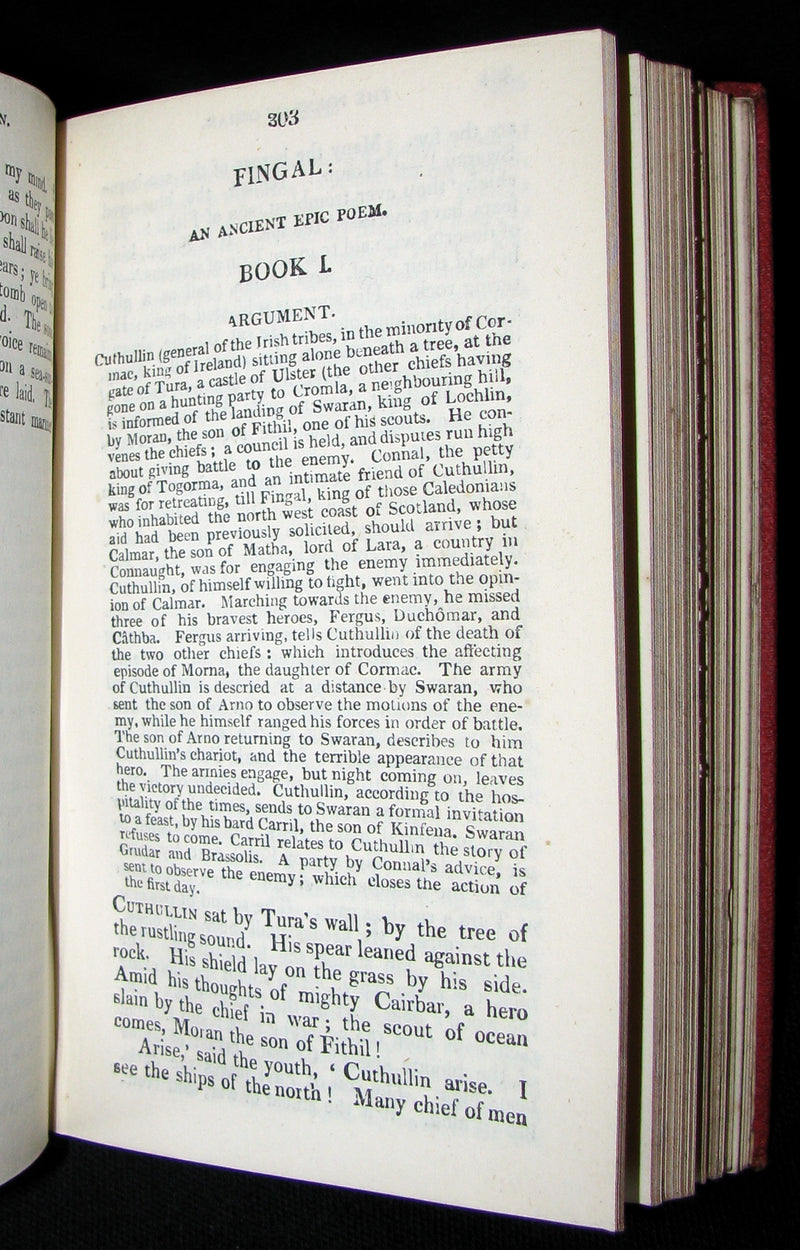 1845 Rare Book - The POEMS of OSSIAN by James Macpherson