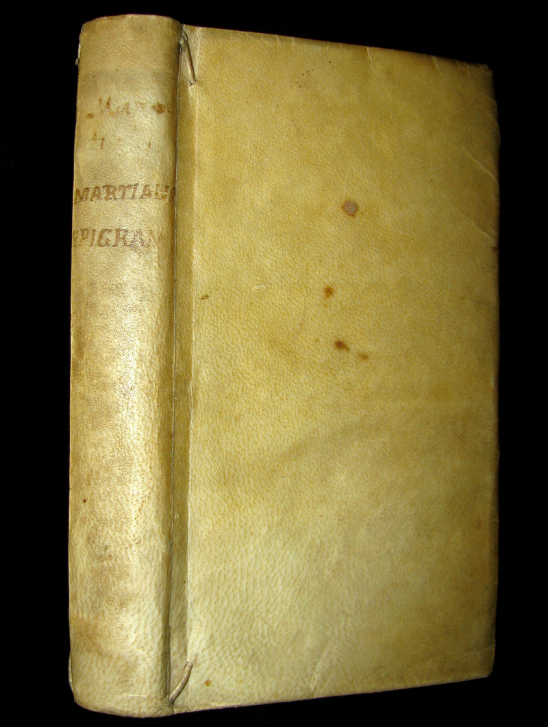1690 Rare Latin vellum Book - MARTIAL's Epigrams - M. Val Martialis Epigrammata