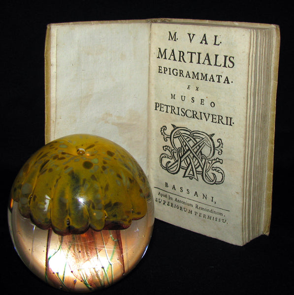 1690 Rare Latin vellum Book - MARTIAL's Epigrams - M. Val Martialis Epigrammata