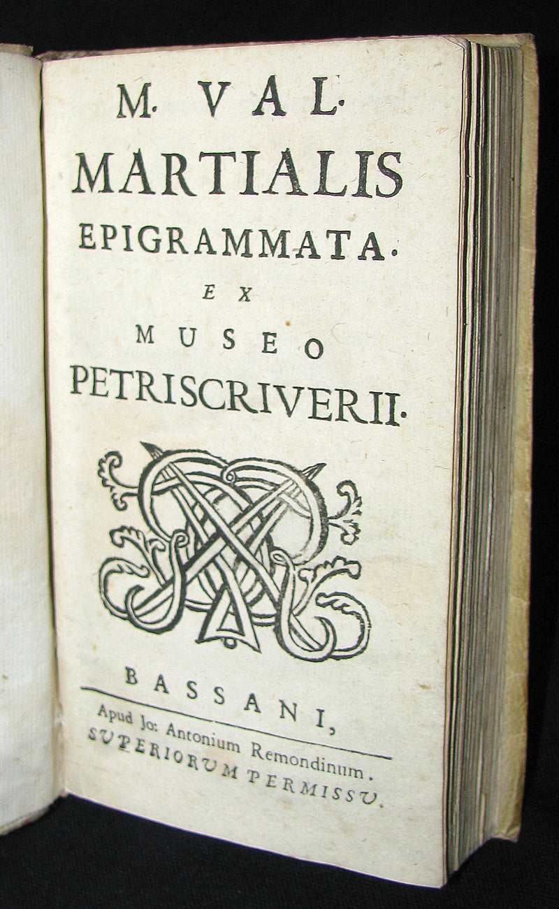 1690 Rare Latin vellum Book - MARTIAL's Epigrams - M. Val Martialis Epigrammata