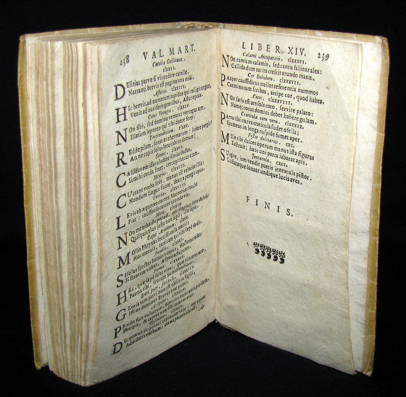 1690 Rare Latin vellum Book - MARTIAL's Epigrams - M. Val Martialis Epigrammata