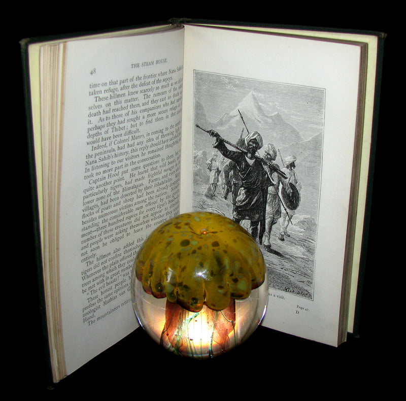 1890 Scarce Jules Verne Book - TIGERS AND TRAITORS  being the second part of The Steam House