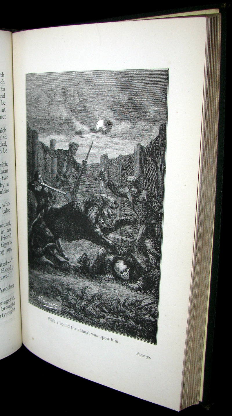 1890 Scarce Jules Verne Book - TIGERS AND TRAITORS  being the second part of The Steam House