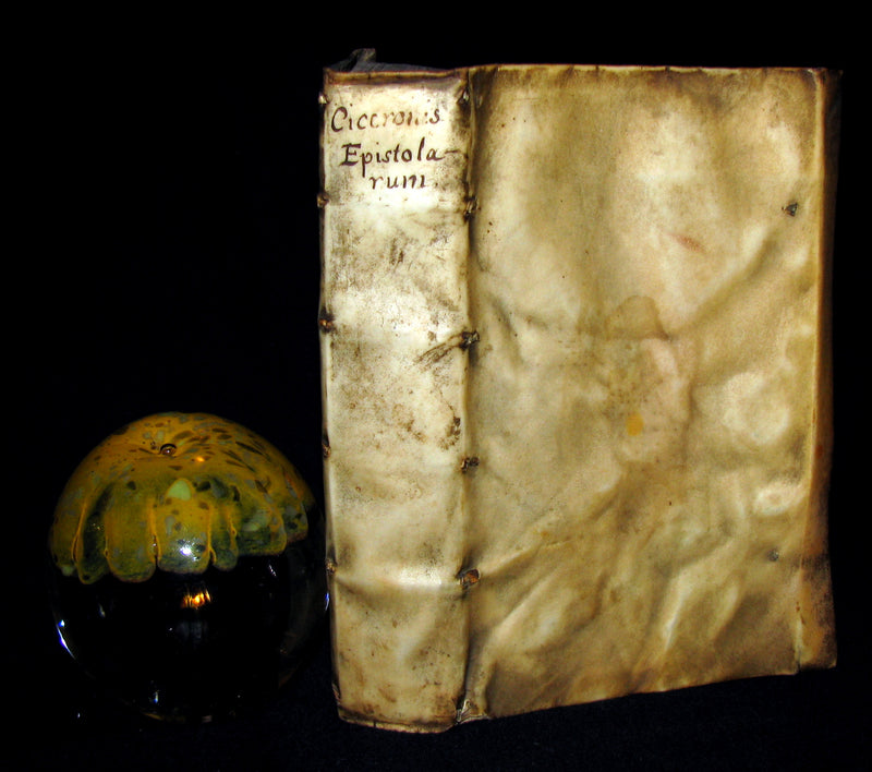 1573 Scarce Latin vellum Book - Letters of Cicero to his friend Atticus - Epistolarum ad Atticum