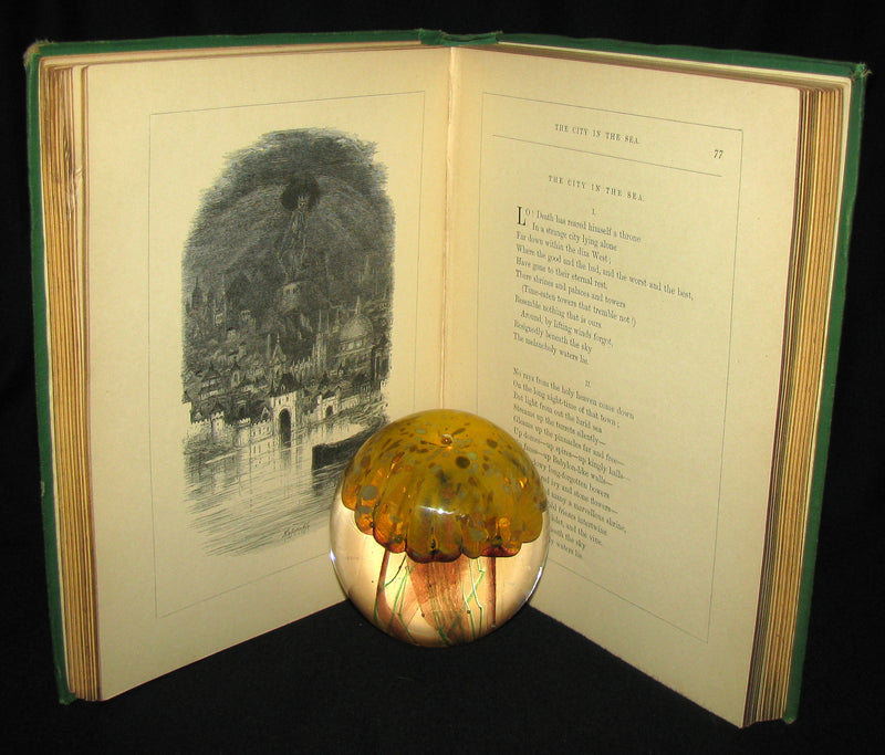 1870 Rare Victorian Book - The Poetical Works of Edgar Allan POE (The Raven, Lenore, Ulalume, ...)