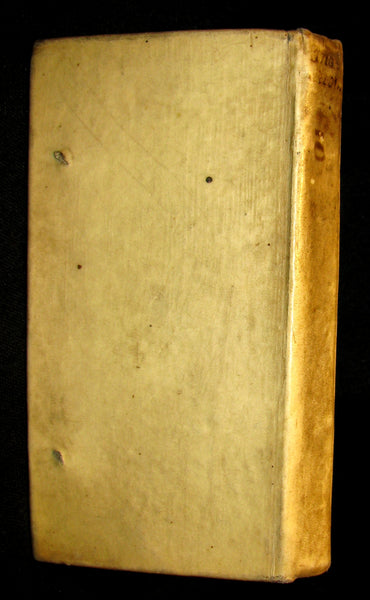 1651 Rare Latin Greek Vellum Book - Anacreon's Poems - Anacreontis Teii Carmina
