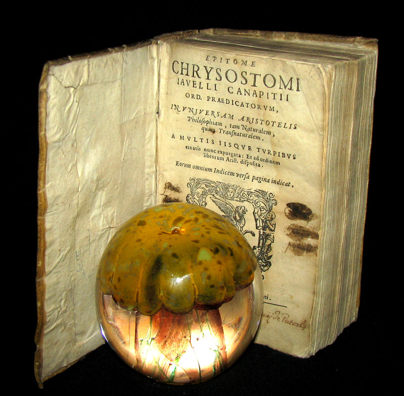 1589 Scarce Latin vellum Book - Philosophy of Aristotle, including his Meteorology Treatise.