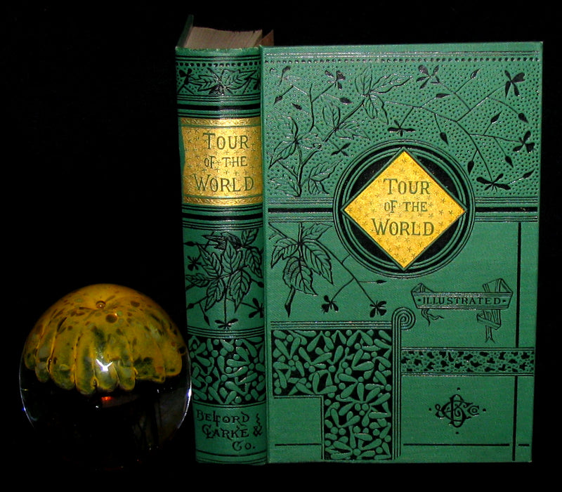 1883 Rare Book - The Tour of the World in Eighty Days by Jules Verne - Rare early edition