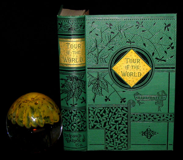 1883 Rare Book - The Tour of the World in Eighty Days by Jules Verne - Rare early edition