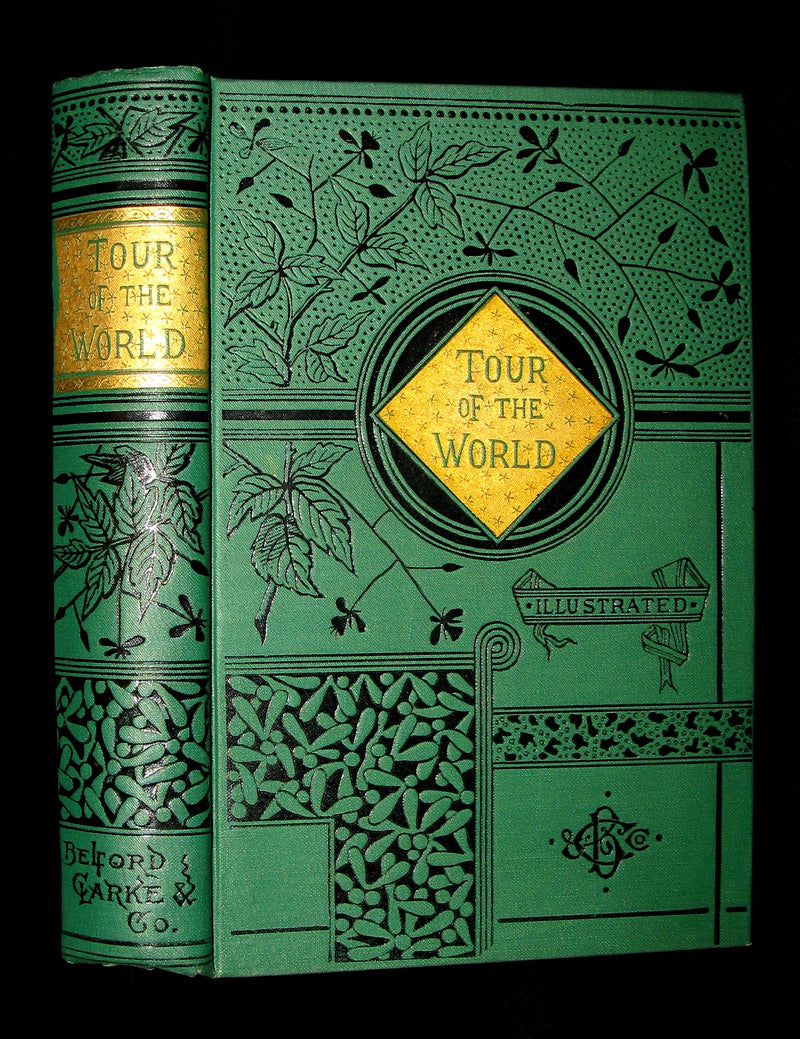 1883 Rare Book - The Tour of the World in Eighty Days by Jules Verne - Rare early edition