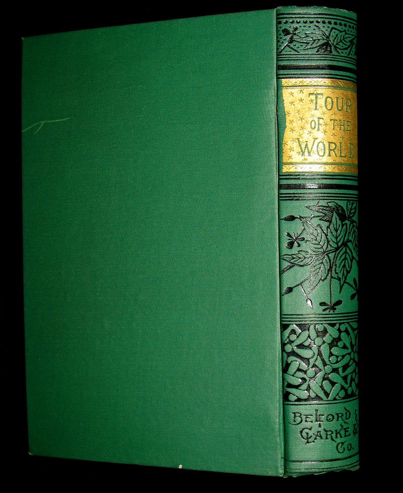 1883 Rare Book - The Tour of the World in Eighty Days by Jules Verne - Rare early edition