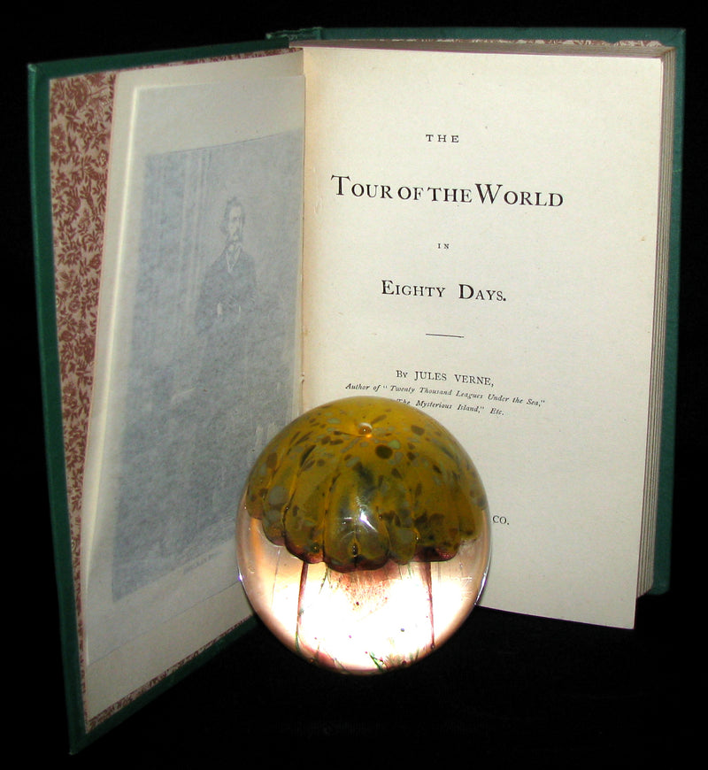 1883 Rare Book - The Tour of the World in Eighty Days by Jules Verne - Rare early edition