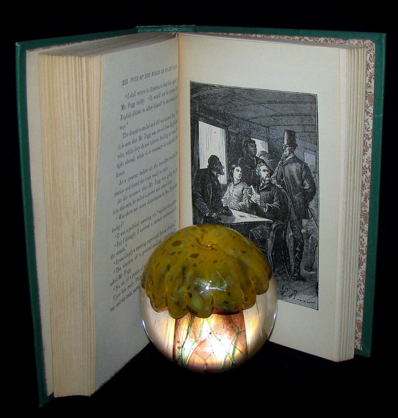 1883 Rare Book - The Tour of the World in Eighty Days by Jules Verne - Rare early edition