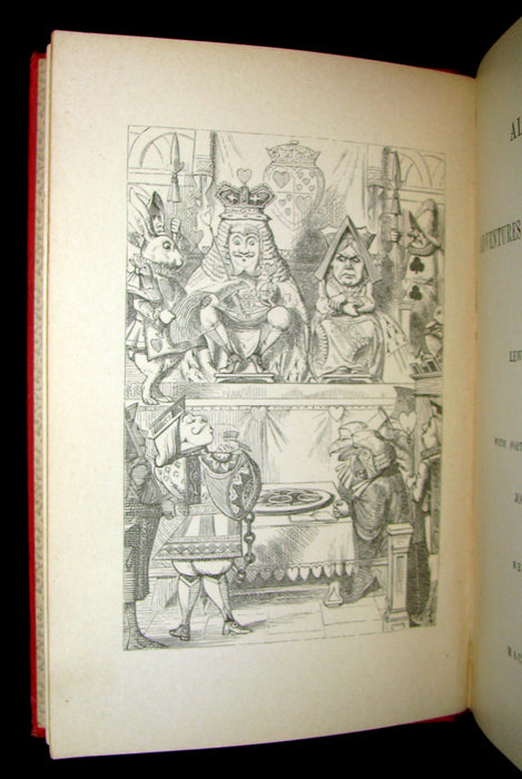 1889 Rare Victorian Bookset - Alice's Adventures in Wonderland & Through the Looking-Glass L Carroll