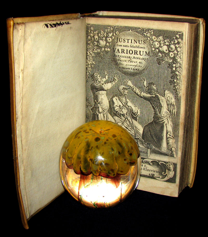 1669 Rare Latin vellum Book - Justin's History of the Kings of Macedonia - Justinus