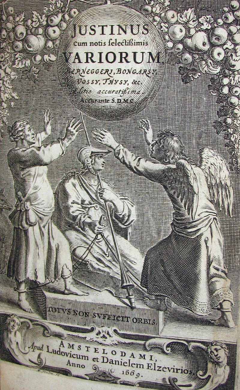 1669 Rare Latin vellum Book - Justin's History of the Kings of Macedonia - Justinus