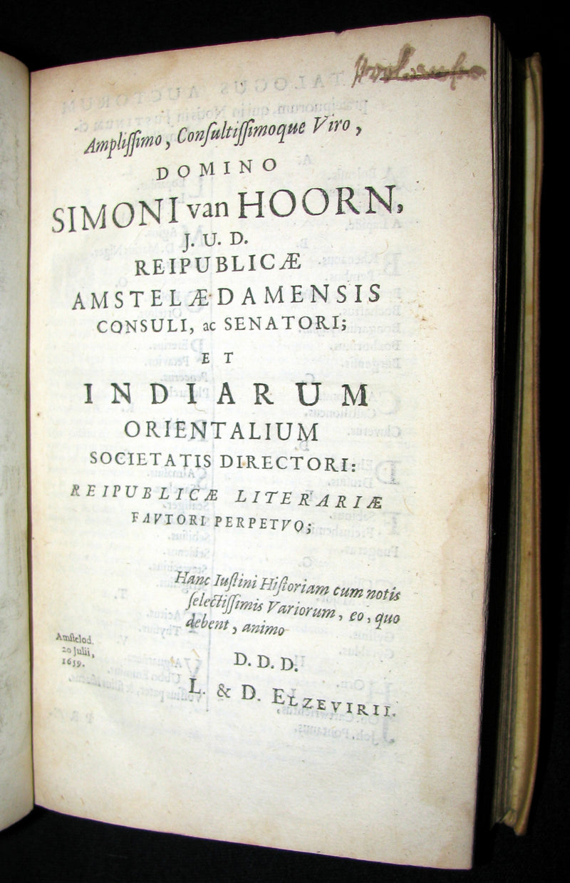 1669 Rare Latin vellum Book - Justin's History of the Kings of Macedonia - Justinus