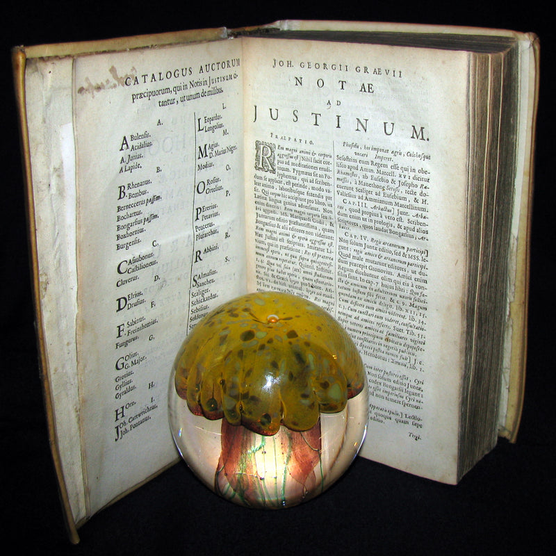 1669 Rare Latin vellum Book - Justin's History of the Kings of Macedonia - Justinus