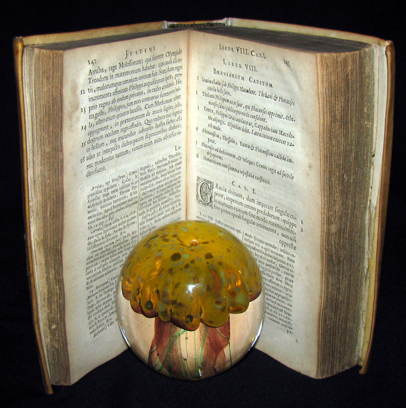 1669 Rare Latin vellum Book - Justin's History of the Kings of Macedonia - Justinus