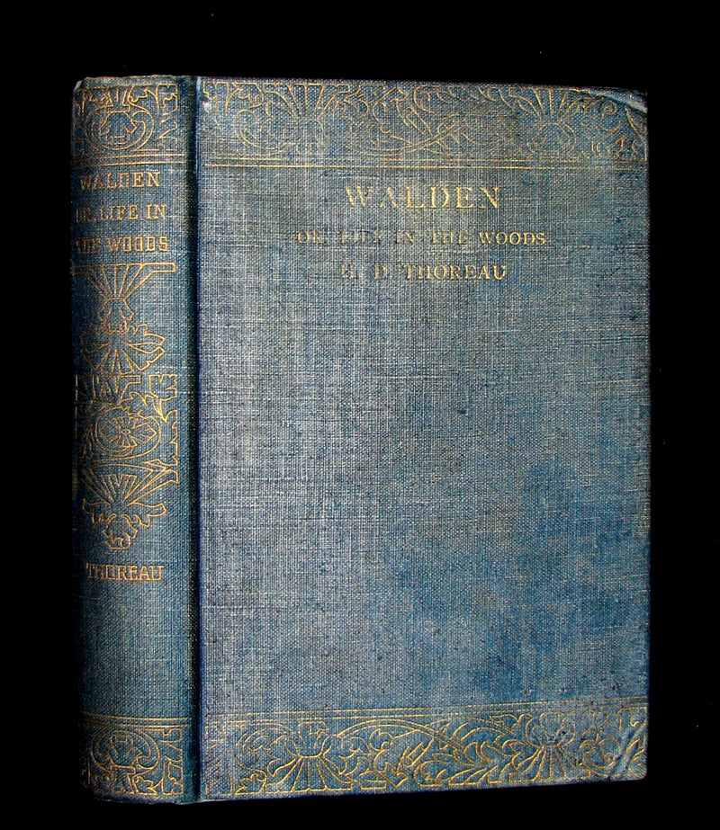 1886 Rare Victorian Book - WALDEN by Henry David Thoreau  with an introductory note by Will H Dircks