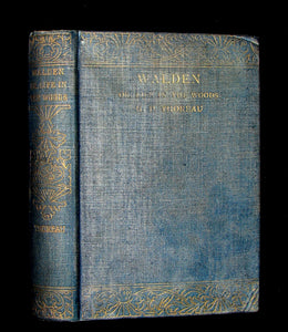 1886 Rare Victorian Book - WALDEN by Henry David Thoreau  with an introductory note by Will H Dircks