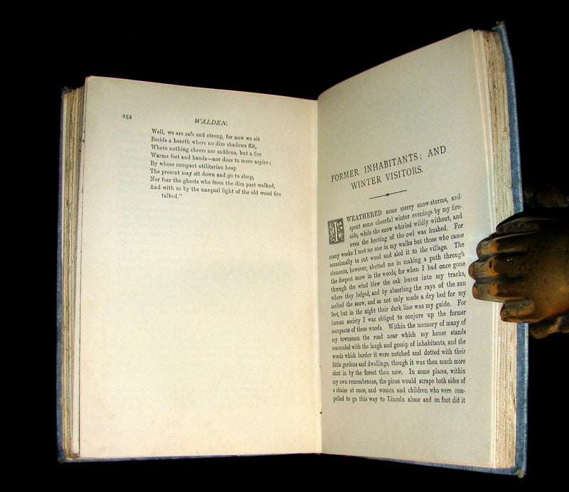 1886 Rare Victorian Book - WALDEN by Henry David Thoreau  with an introductory note by Will H Dircks