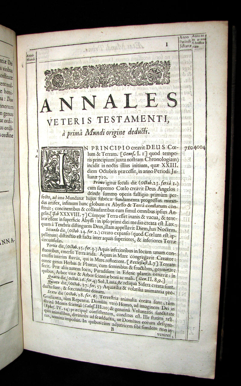 1650 Scarce 1stED Latin Book - Ussher Chronology -  James Ussher Annals of the Old Testament