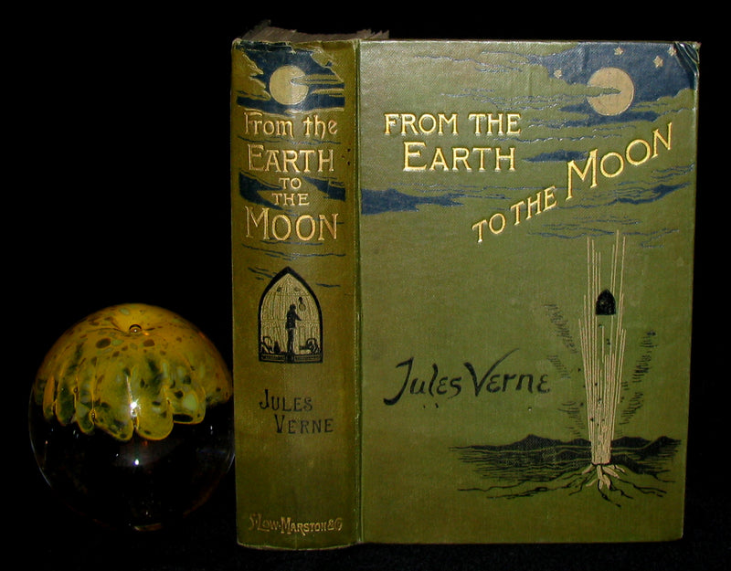 1907 Rare Book - JULES VERNE - From the Earth to the Moon, Direct in 97 hours 20 minutes