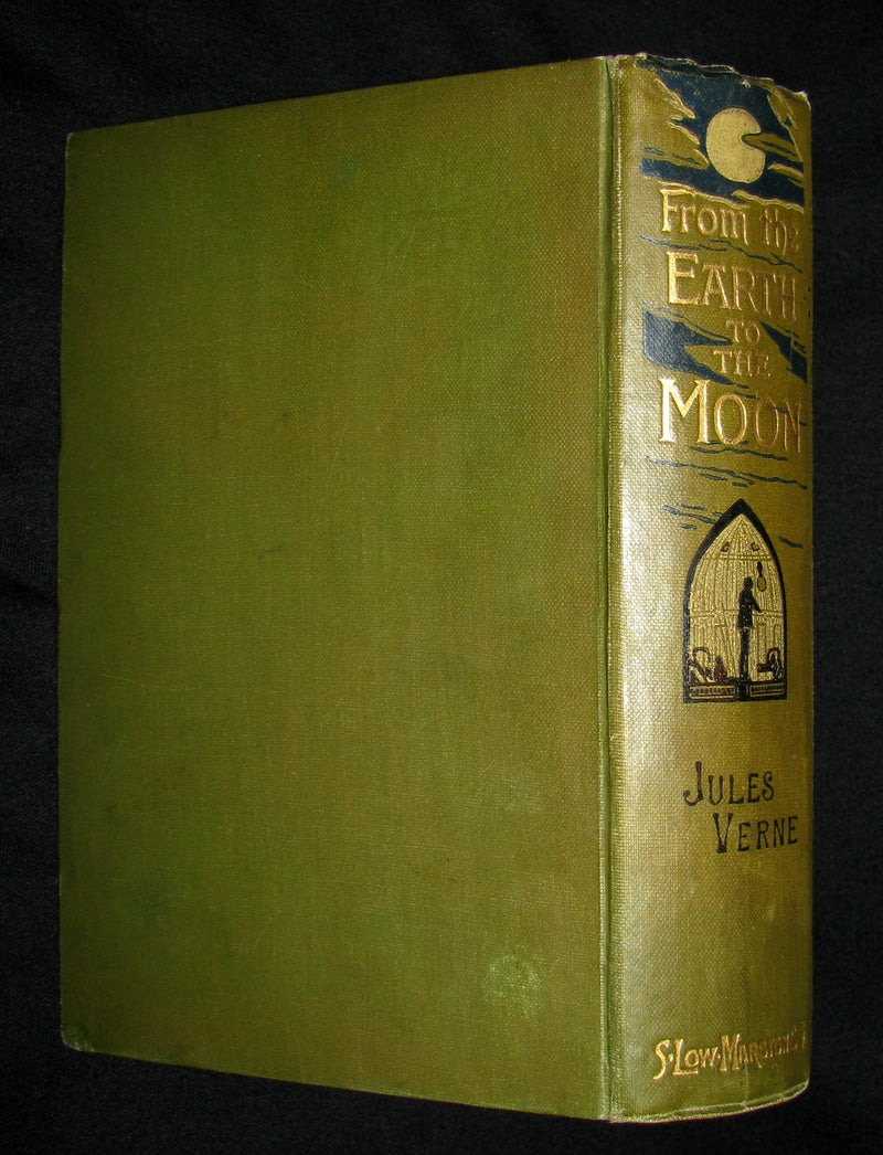 1907 Rare Book - JULES VERNE - From the Earth to the Moon, Direct in 97 hours 20 minutes