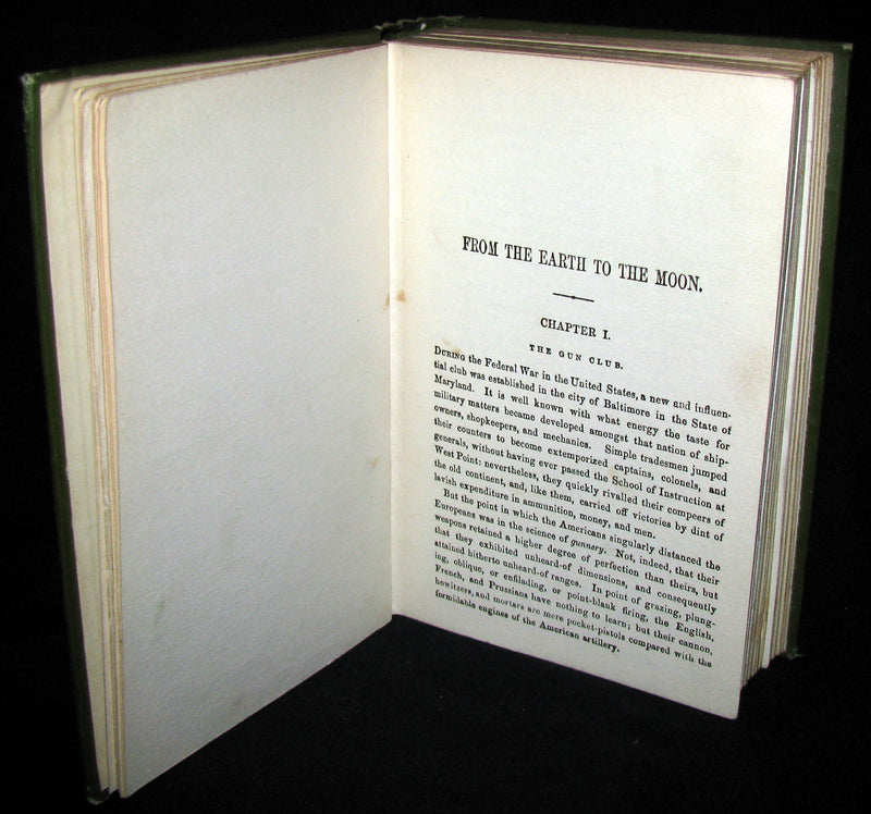 1907 Rare Book - JULES VERNE - From the Earth to the Moon, Direct in 97 hours 20 minutes