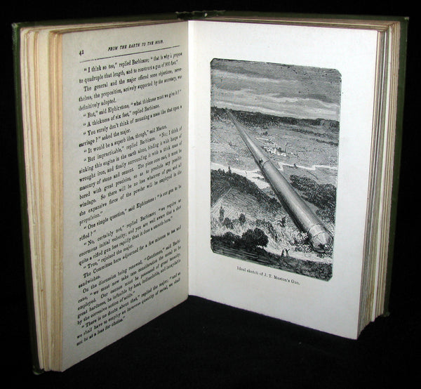 1907 Rare Book - JULES VERNE - From the Earth to the Moon, Direct in 97 hours 20 minutes