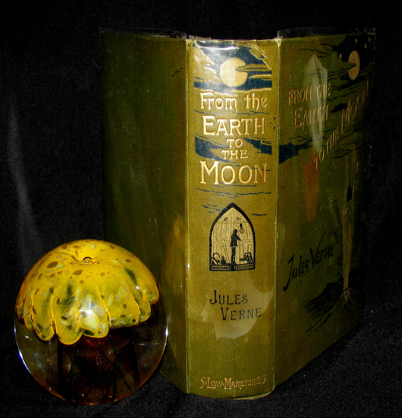 1907 Rare Book - JULES VERNE - From the Earth to the Moon, Direct in 97 hours 20 minutes