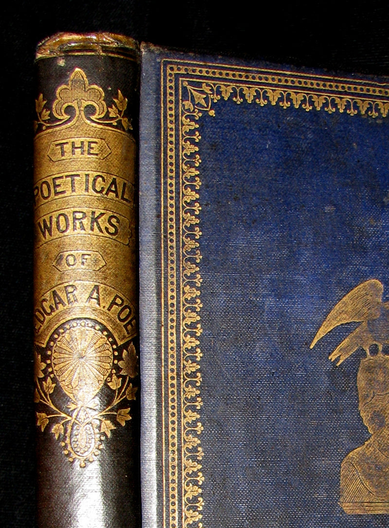1860 Rare Victorian Book - The Poetical Works of EDGAR ALLAN POE. Illustrated.