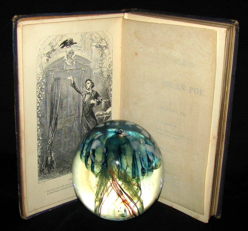 1860 Rare Victorian Book - The Poetical Works of EDGAR ALLAN POE. Illustrated.