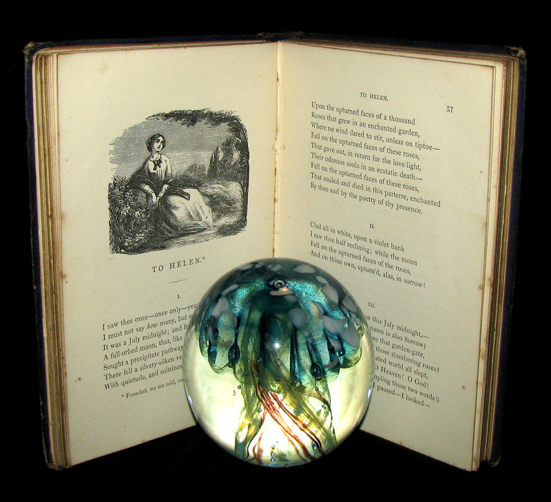 1860 Rare Victorian Book - The Poetical Works of EDGAR ALLAN POE. Illustrated.