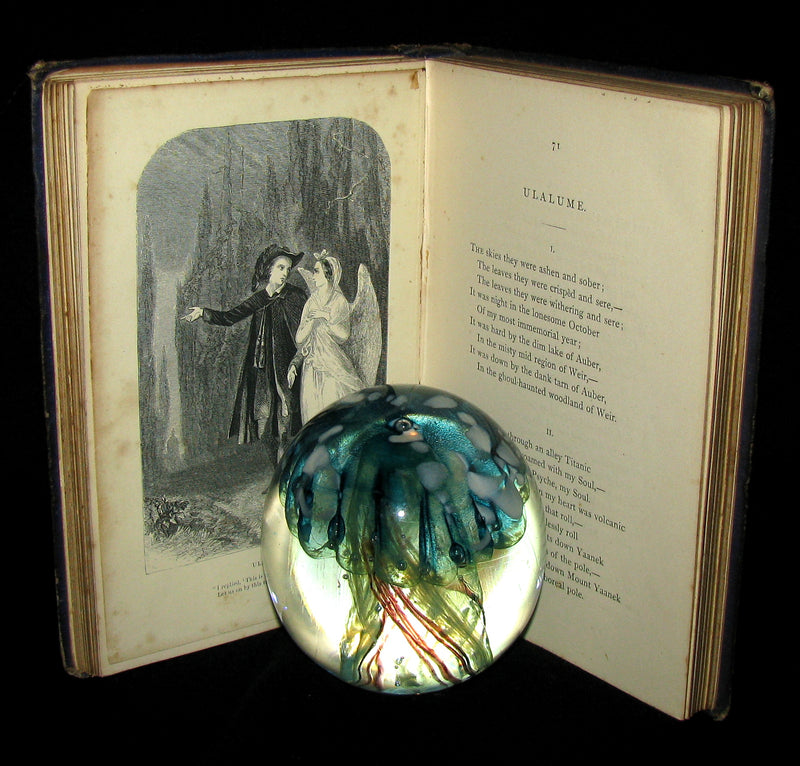 1860 Rare Victorian Book - The Poetical Works of EDGAR ALLAN POE. Illustrated.