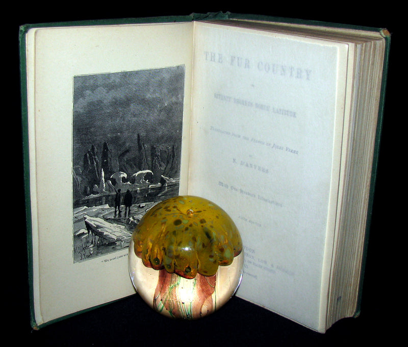 1875 Rare Victorian Book - JULES VERNE - The FUR COUNTRY or Seventy Degrees North Latitude