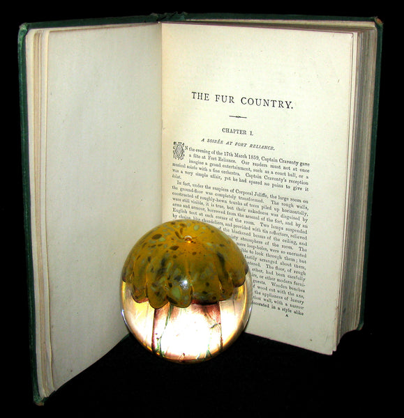 1875 Rare Victorian Book - JULES VERNE - The FUR COUNTRY or Seventy Degrees North Latitude