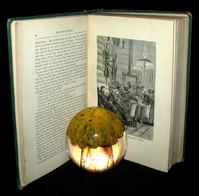 1875 Rare Victorian Book - JULES VERNE - The FUR COUNTRY or Seventy Degrees North Latitude