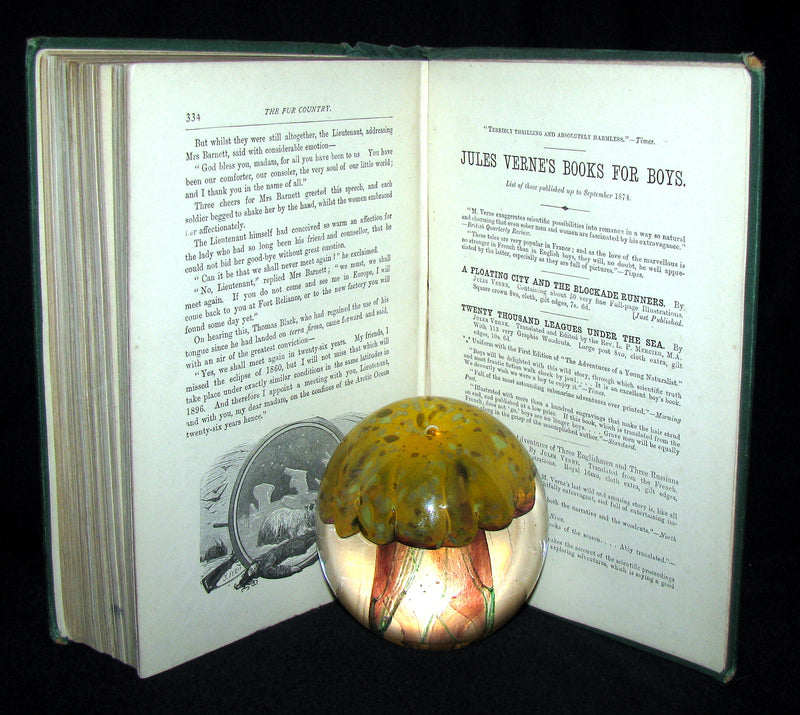 1875 Rare Victorian Book - JULES VERNE - The FUR COUNTRY or Seventy Degrees North Latitude