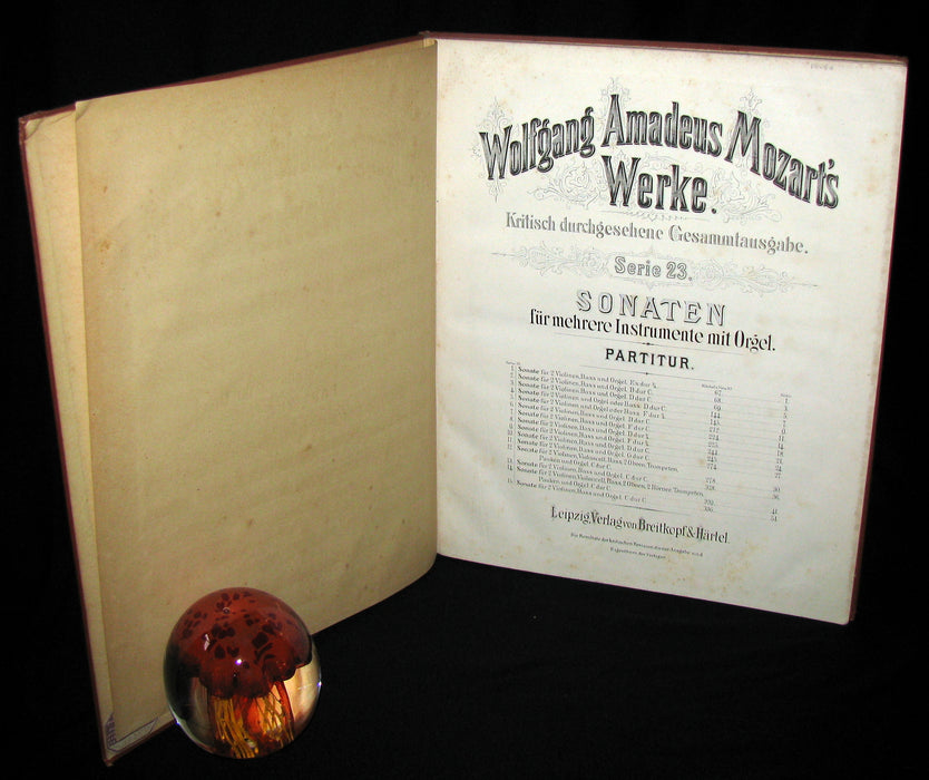 1880's Very Rare Victorian edition of Wolfgang Amadeus MOZART 's SONATAS - Music scores