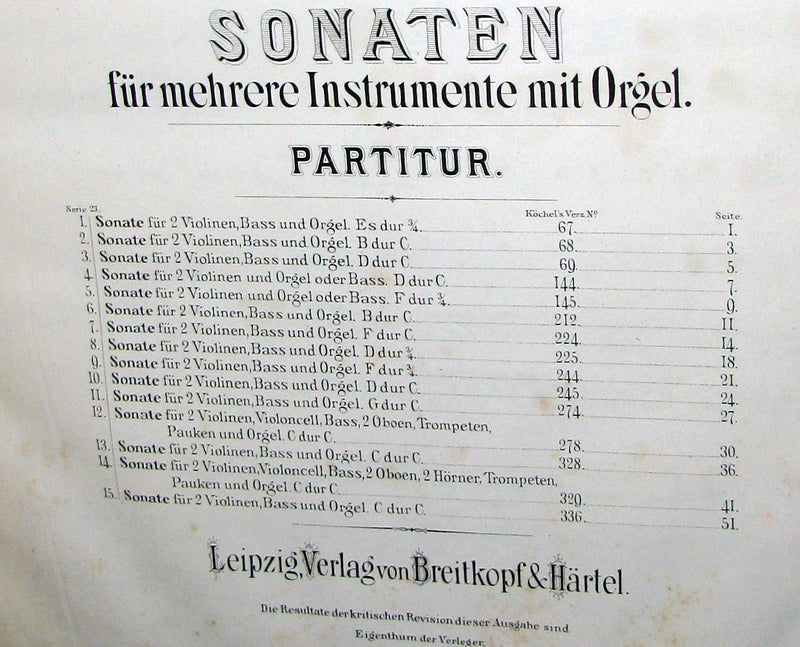 1880's Very Rare Victorian edition of Wolfgang Amadeus MOZART 's SONATAS - Music scores