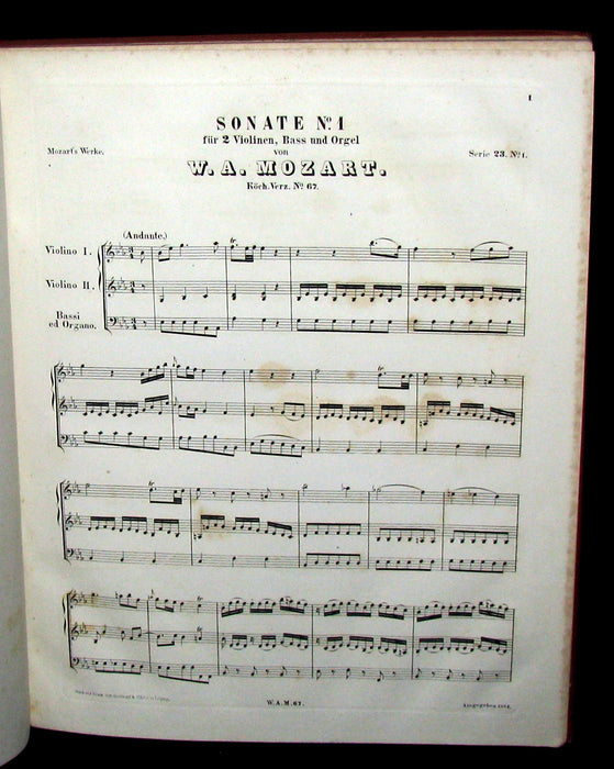 1880's Very Rare Victorian edition of Wolfgang Amadeus MOZART 's SONATAS - Music scores