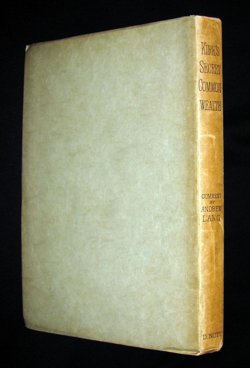 1893 Scarce Victorian Book - The Secret Commonwealth of Elves, Fauns & Fairies by Robert Kirk