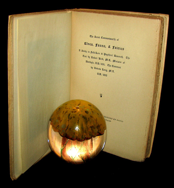 1893 Scarce Victorian Book - The Secret Commonwealth of Elves, Fauns & Fairies by Robert Kirk