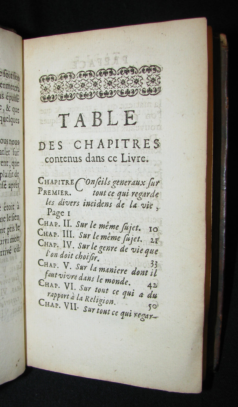 1695 Scarce French Book ~ Les Conseils d'un Père à ses Enfans. Sur les divers états de la vie.