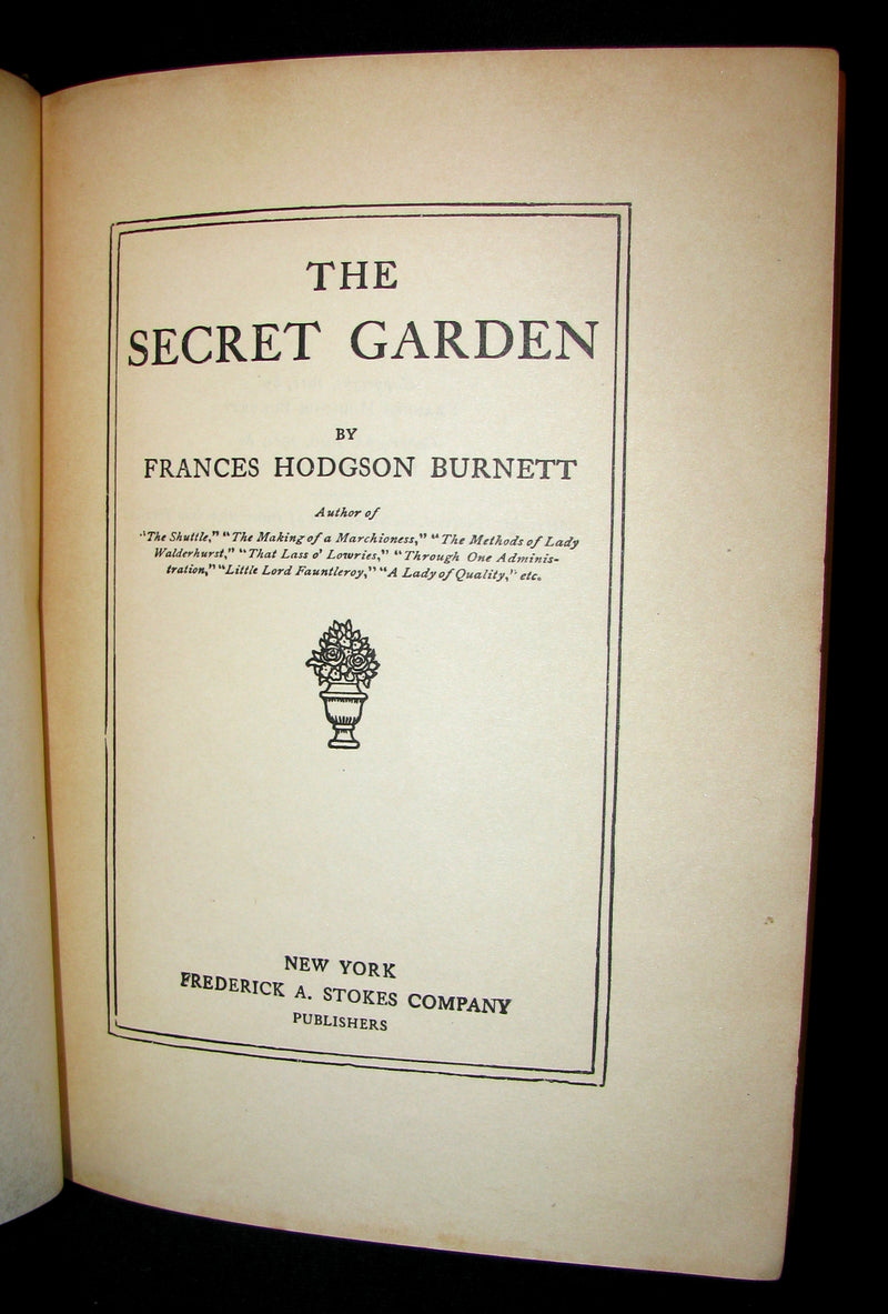 1911 Rare First Edition - The SECRET GARDEN by Frances Hodgson Burnett.